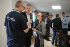 Local businesses mix coffee and networking at BP Rolls