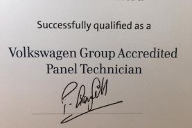 BP Rolls Technician receives Volkswagen Group Accreditation